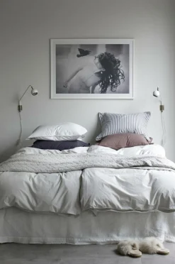 Ellos Home Sengekappe Candice i vasket hør 45 cm