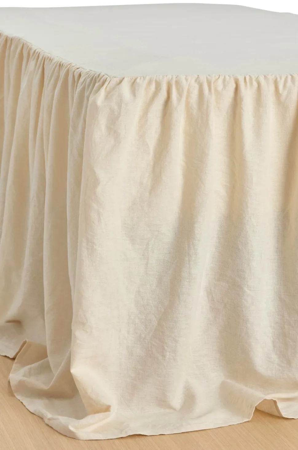 Ellos Home Sengekappe Elly Frilled i genanvendt halvlinned 75 cm