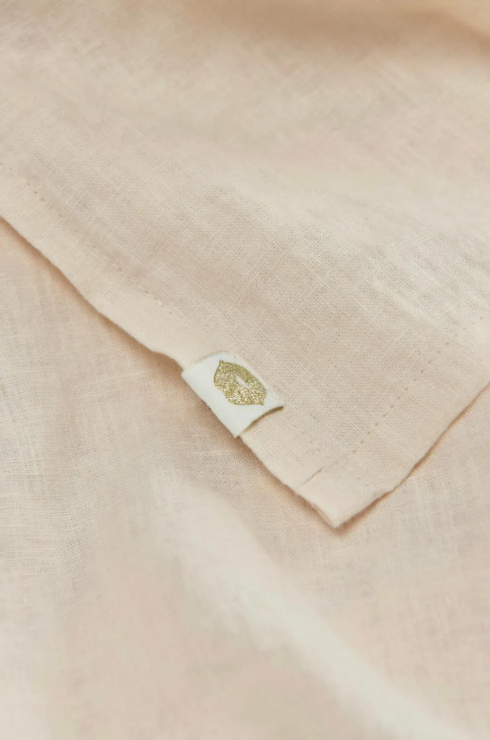 Ellos Home Sengekappe Elly Frilled i genanvendt halvlinned 75 cm