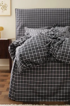 Ellos Home Sengekappe Sonneli Check i bomuld højde 52 cm