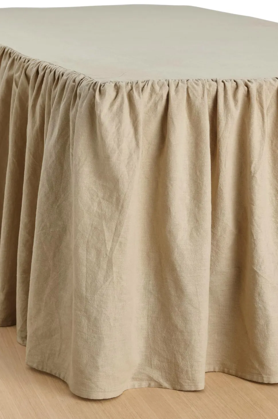 Ellos Home Sengekappe Elly Frilled i genanvendt halvlinned