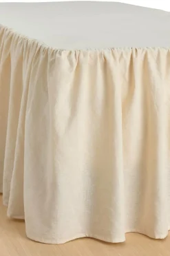 Ellos Home Sengekappe Elly Frilled i genanvendt halvlinned