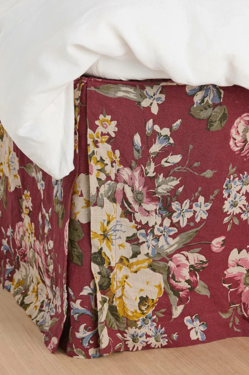 Ellos Home Sengekappe Candice Rose i vasket linned 60 cm