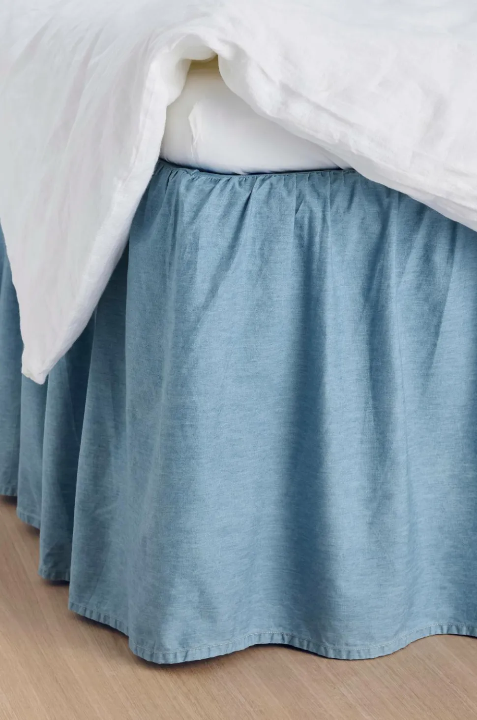 Ellos Home Sengekappe Denim Frilled 52 cm