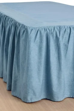 Ellos Home Sengekappe Denim Frilled 52 cm