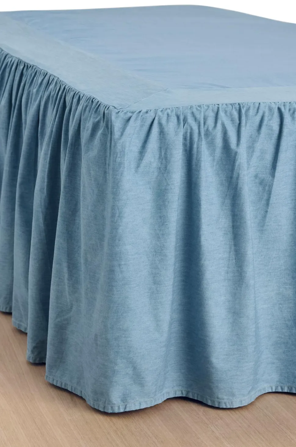 Ellos Home Sengekappe Denim Frilled 52 cm