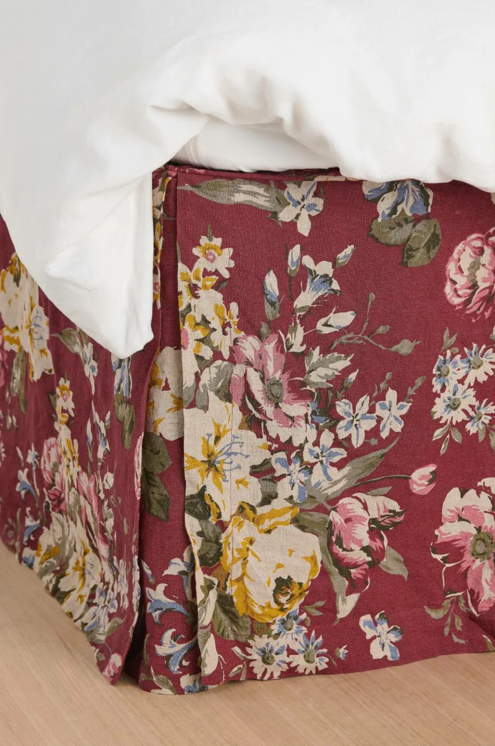 Ellos Home Sengekappe Candice Rose i vasket linned 52 cm