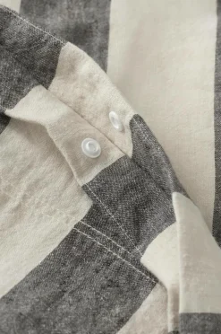 Ellos Home Sengesæt Candice Block Stripe i vasket hør, 2 dele