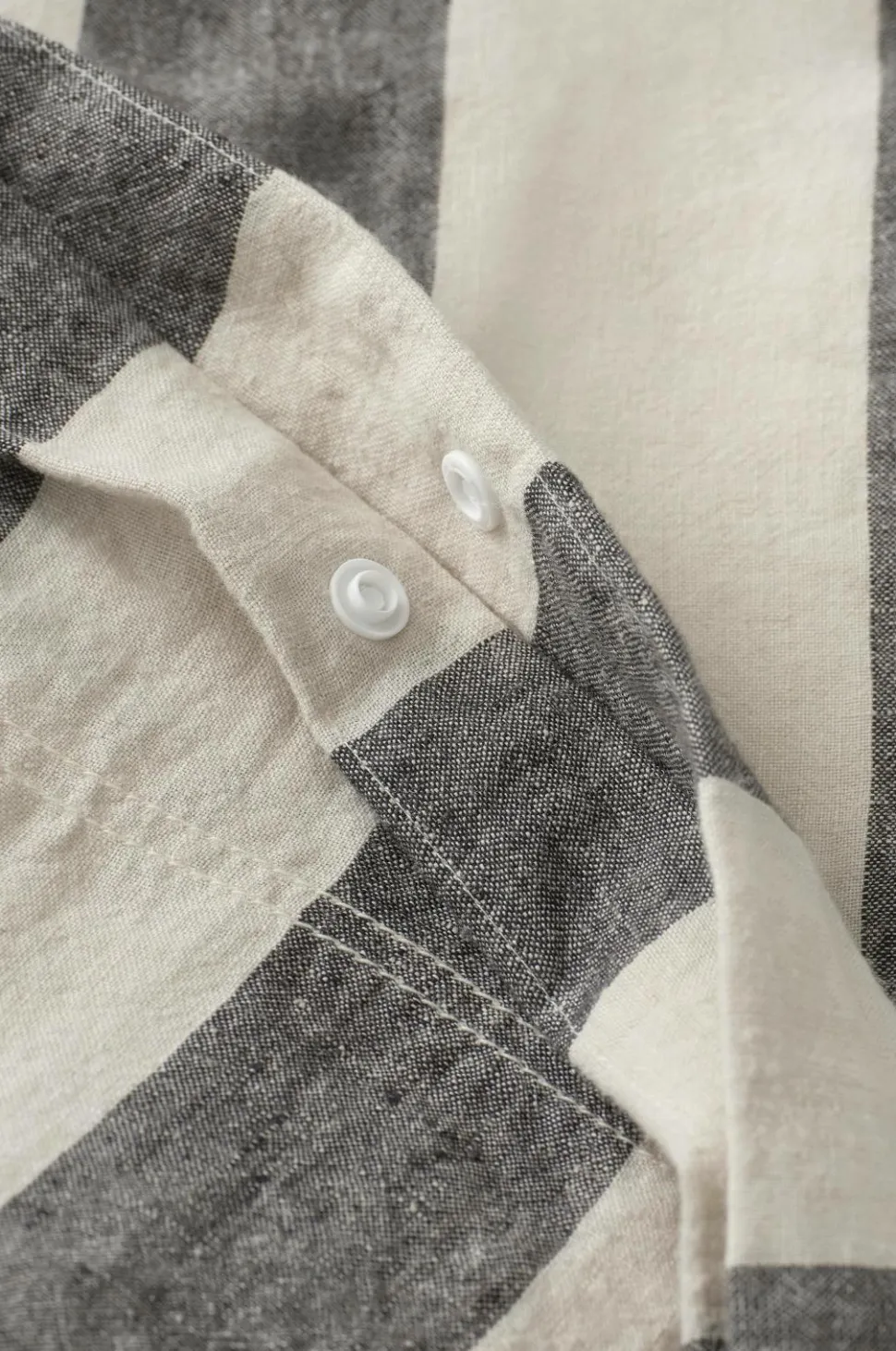 Ellos Home Sengesæt Candice Block Stripe i vasket hør, 2 dele