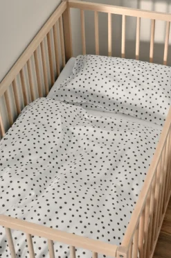 Ellos Home Sengesæt Coffee Stain til tremmeseng 100x130 cm, 2 dele