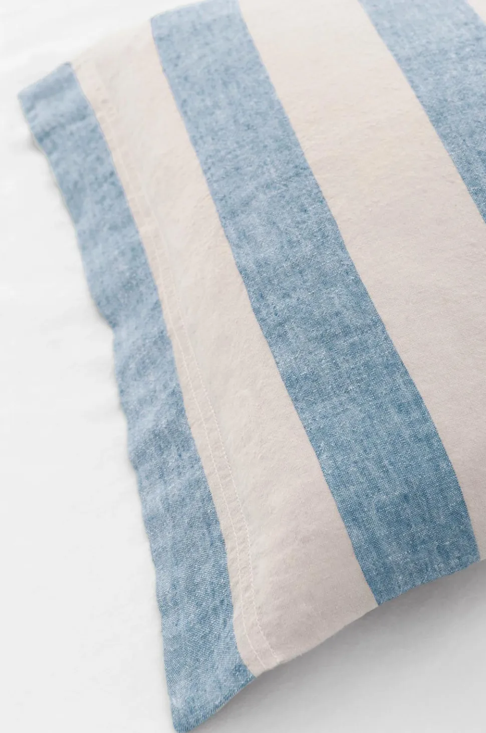 Ellos Home Sengesæt Candice Block Stripe i vasket hør, 2 dele