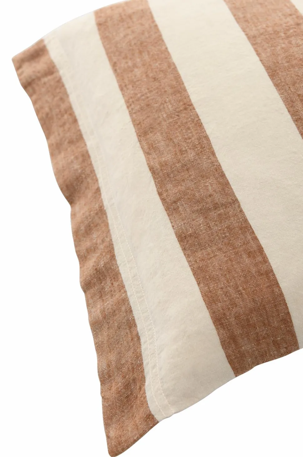 Ellos Home Sengesæt Candice Block Stripe i vasket hør, 2 dele