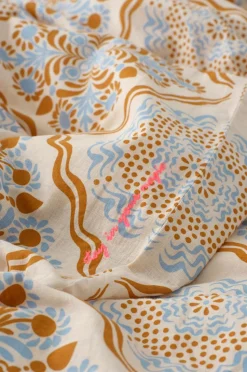 Ellos Home Sengesæt Elly Tile i genanvendt halvlinned 2 eller 3 stykker