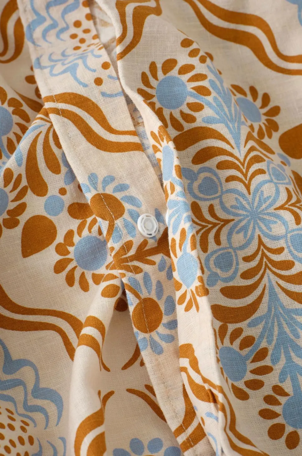 Ellos Home Sengesæt Elly Tile i genanvendt halvlinned 2 eller 3 stykker