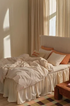 Ellos Home Sengesæt Elly i genanvendt halvlinned 2 eller 3 stykker