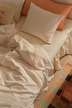 Ellos Home Sengesæt Elly i genanvendt halvlinned 2 eller 3 stykker