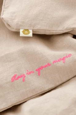 Ellos Home Sengesæt Elly i genanvendt halvlinned 2 eller 3 stykker