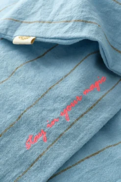 Ellos Home Sengesæt Elly Thin Stripe i genanvendt halvlinned 2 eller 3 stykker