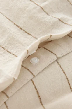 Ellos Home Sengesæt Elly Thin Stripe i genanvendt halvlinned 2 eller 3 stykker