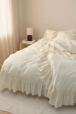 Ellos Home Sengesæt Juliett Giant Frill i vasket bomuld 2 dele