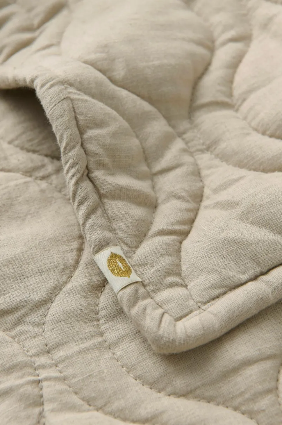 Ellos Home Sengetæppe Elly Quilted i genanvendt halvlinned