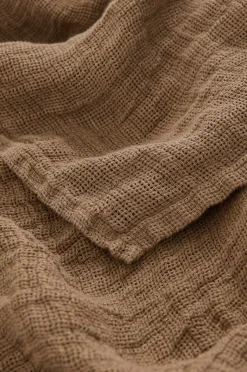 Ellos Home Sengetæppe Candice Grating i vasket linned