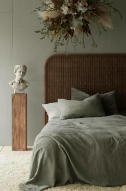 Ellos Home Sengetæppe Kiyoko i vasket hør