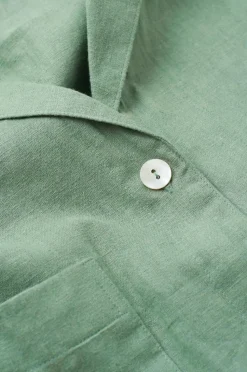 Ellos Home Skjorte Elly Camp Collar i genanvendt halvlinned