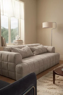 Ellos Home Sofa Soffa Axamiliam 3sits Beige G476-2 3-sæders