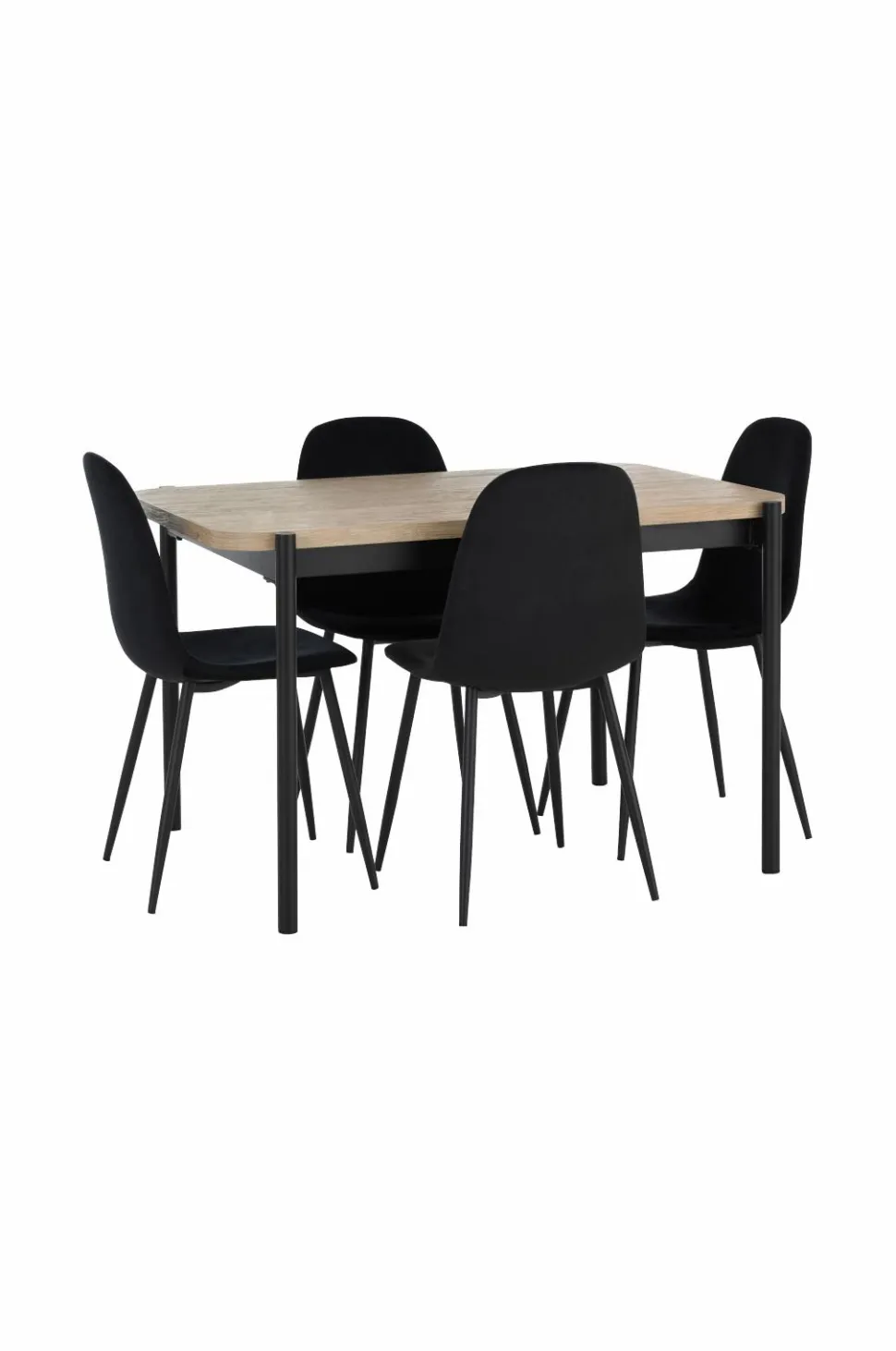 Ellos Home Spisebordssæt Gilda med bord 120x80 cm + 4 stole