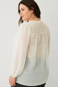 Ellos Plus collection Vid bluse med ballonærmer