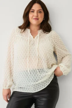 Ellos Plus collection Vid bluse med ballonærmer