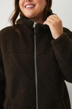 Ellos Plus collection Lang, foret fleecejakke