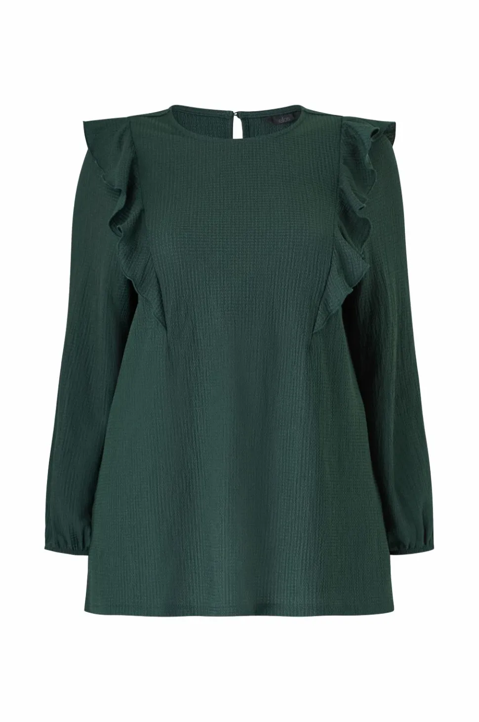 Ellos Plus collection Top med volanter og ballonærmer