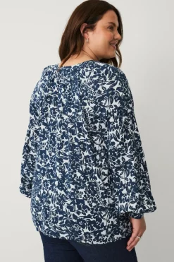 Ellos Plus collection Bluse med ballonærmer