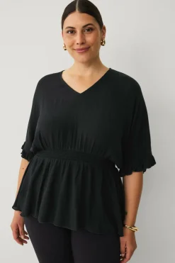 Ellos Plus collection Vævet tunika med v-hals