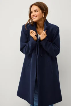 Ellos Plus collection Enkeltradet frakke med høj krave