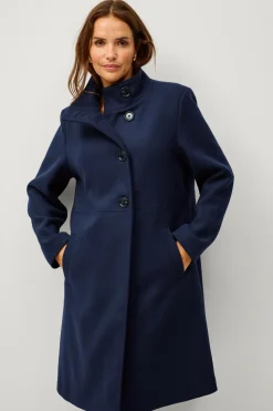 Ellos Plus collection Enkeltradet frakke med høj krave