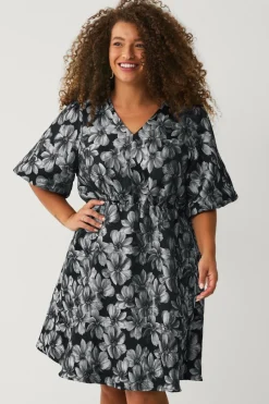 Ellos Plus collection Kjole med ballonærmer