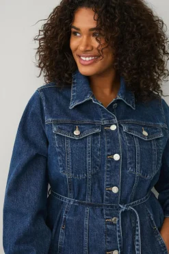 Ellos Plus collection Cowboyjakke med bindebælte