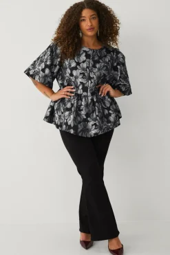 Ellos Plus collection Bluse med pufærmer