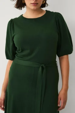 Ellos Plus collection Strikket kjole med kort ærme