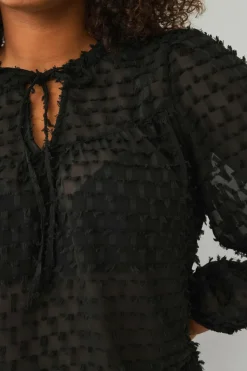 Ellos Plus collection Vid bluse med ballonærmer