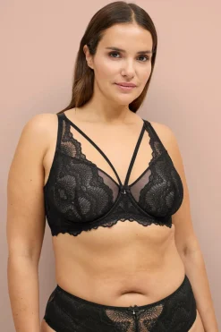 Ellos Plus collection Uforet bh med bøjler i blonder