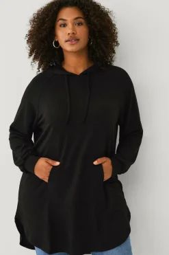 Ellos Plus collection Lang sweatshirt med hætte