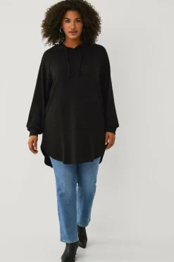 Ellos Plus collection Lang sweatshirt med hætte