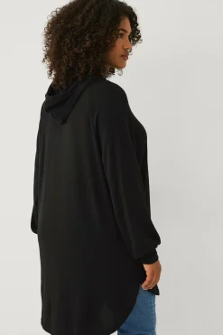 Ellos Plus collection Lang sweatshirt med hætte