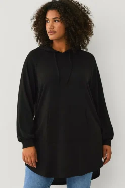 Ellos Plus collection Lang sweatshirt med hætte