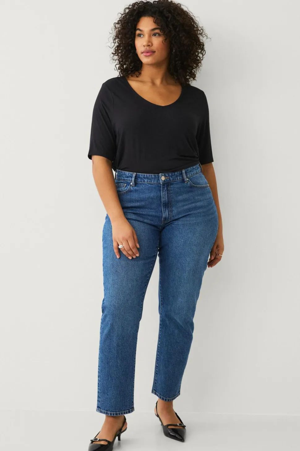 Ellos Plus collection Blød top med V-hals