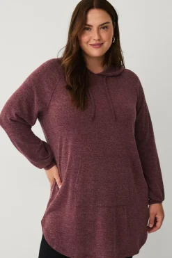 Ellos Plus collection Lang sweatshirt med hætte